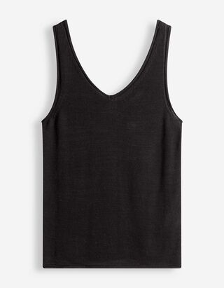 Stricktop - Viskose-Mix - schwarz