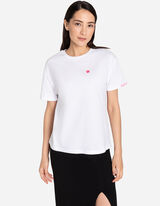 T-shirt - Maniche con risvolti fissi - bianco