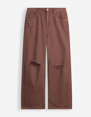 Hose - Used-Look - Braun