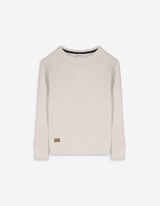 Pullover - Waffelstruktur - beige