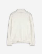 Maglione - Maglia a coste - bianco