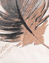 Tričko - Trblietavá potlač - biely