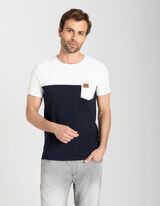 Majica kratkih rukava - blokiranje boja - tamno plava