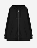 Sweatjacke - einfarbig - schwarz