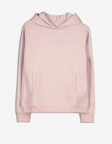 Pulover s kapuco - Potisk s sporočilom - vijolicna