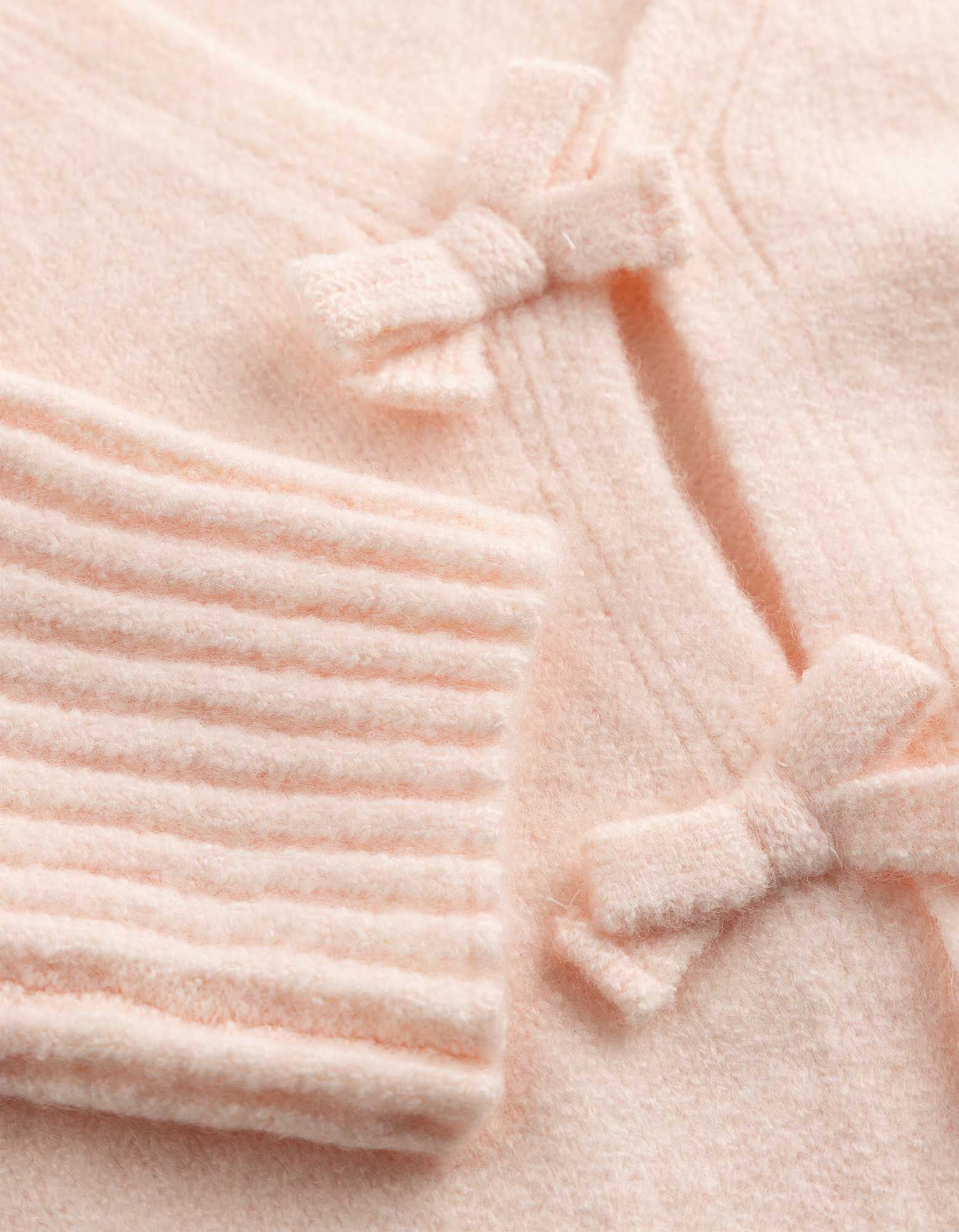 Strickpullover - Schleifenapplikation - Rosa