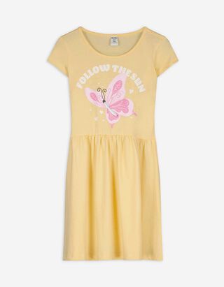 Kleid - Print - hellgelb Kleid - Print - hellgelb