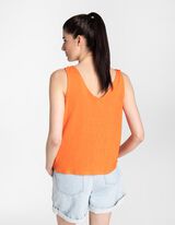 Ujjatlan felső - Csom&oacute;zott - narancs