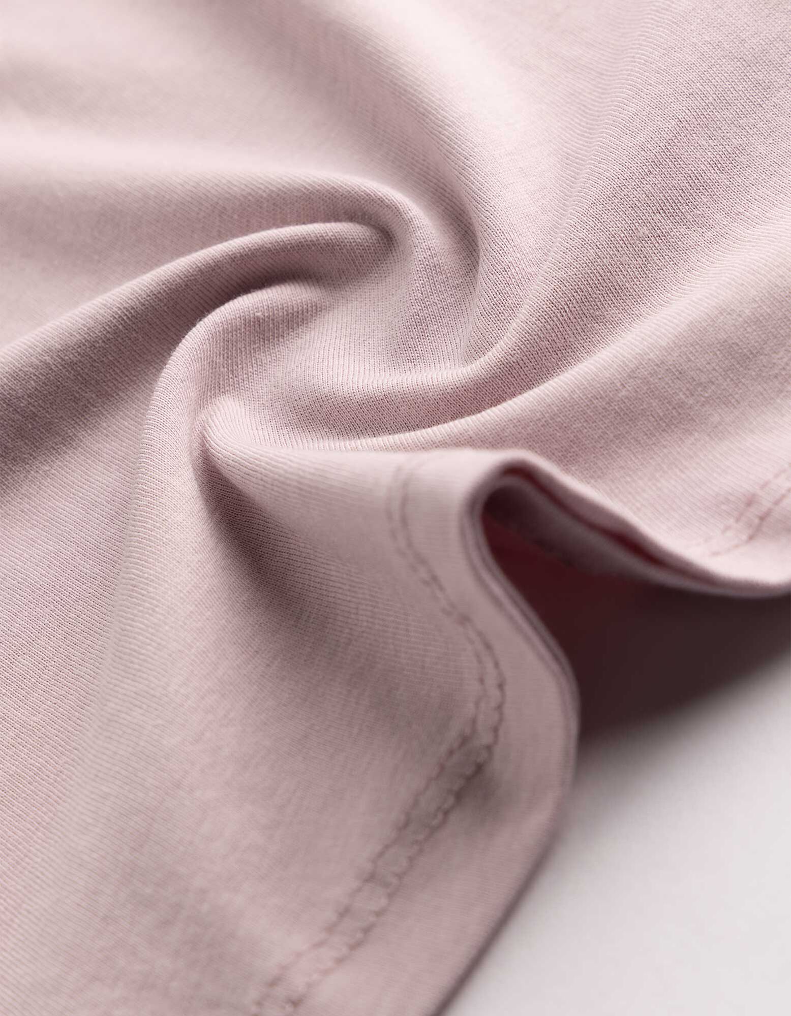 Langarmshirt - einfarbig - Rosa