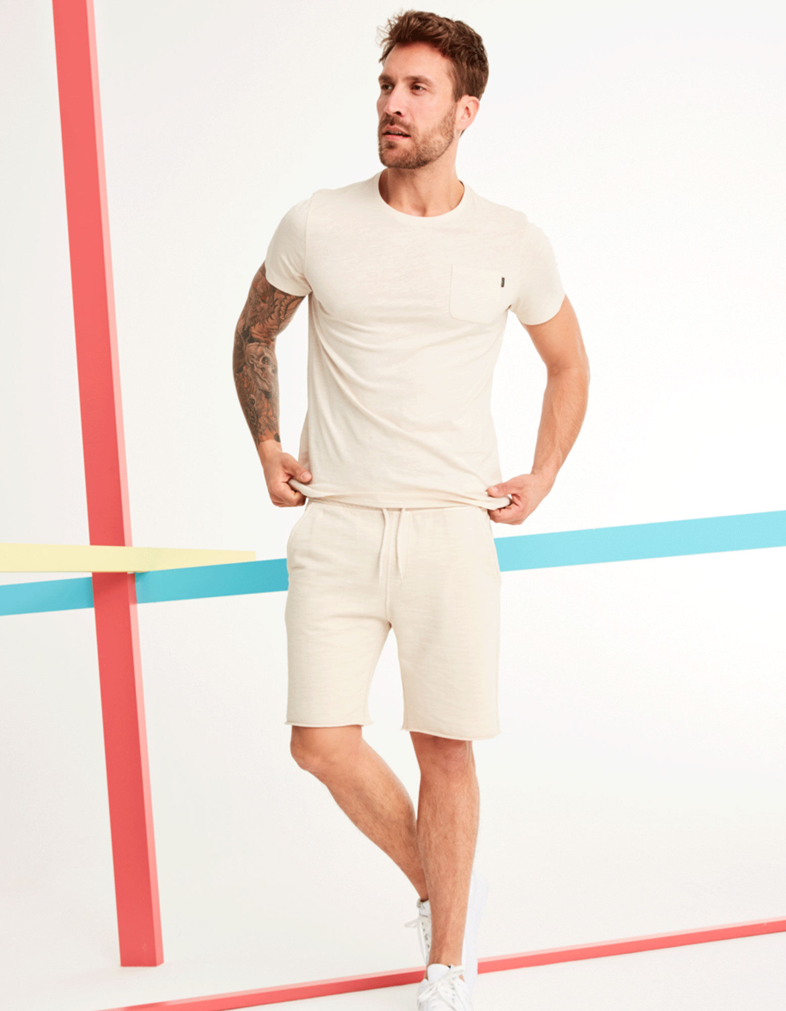 Herren Bermuda  - Elastischer Bund