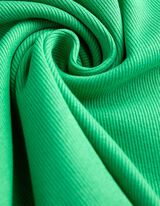 T-shirt - Geribde structuur - groen