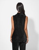 Longtop - Samt - schwarz