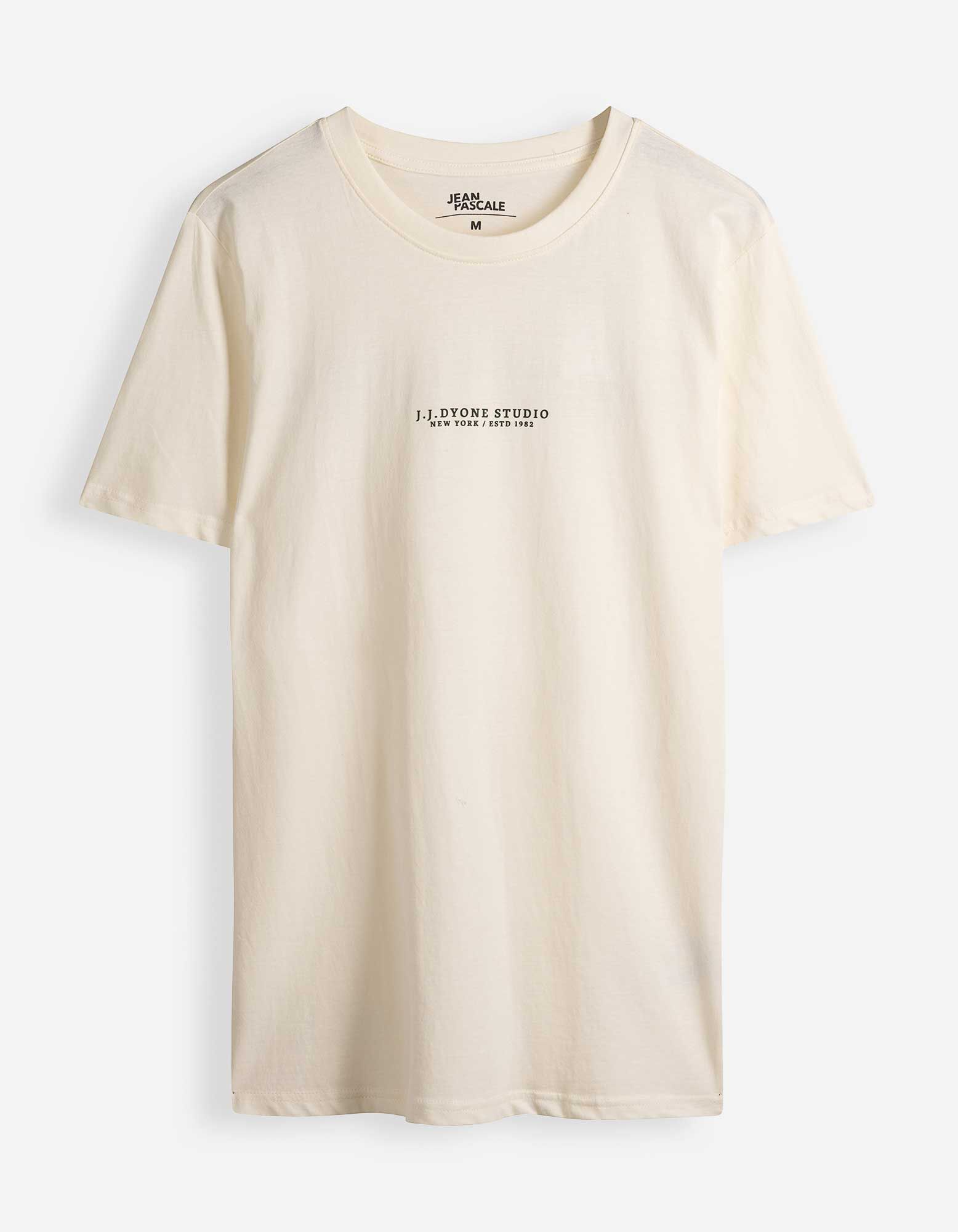 T-Shirt - einfarbig - Off-White