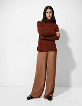 Hose - Weites Bein - hellbraun