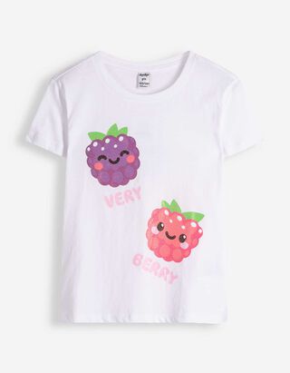 T-Shirt - Frontprint - wei&szlig;