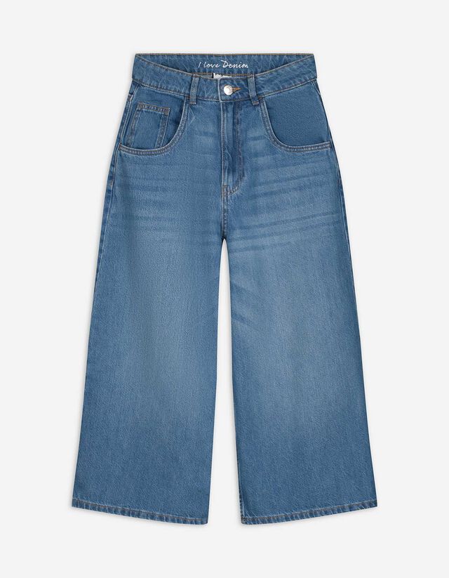 Pantaloni culotte - Vita alta - blu