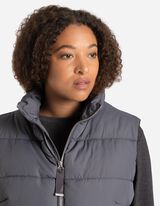 Dygsniuota liemenė - Atstumia vandenį - tamsiai pilkas