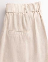 Bermuda  - Leinen-Optik - beige