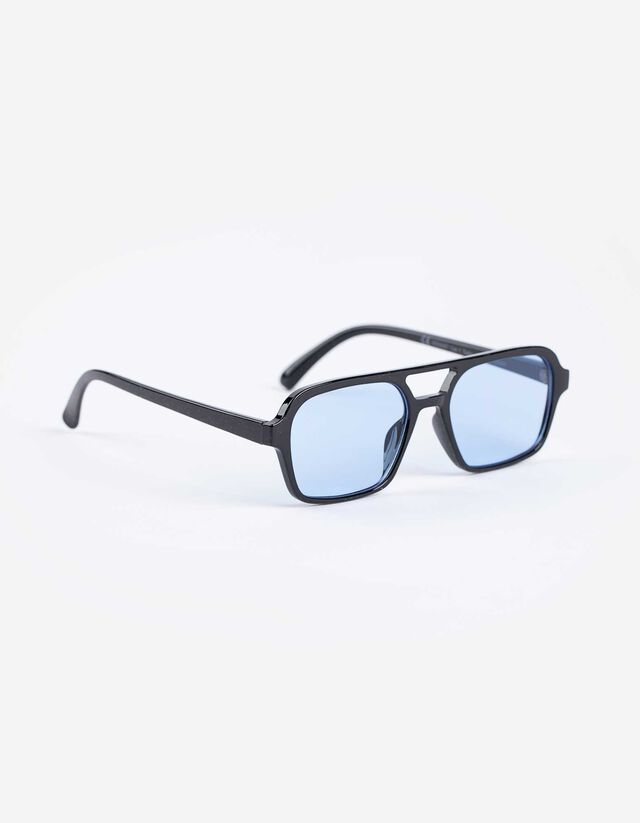 Sonnenbrille - eckig - schwarz