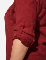 Bluse - Baumwolle - dunkelrot