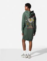 Kleid - R&uuml;ckenprint - gr&uuml;n