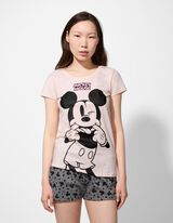 S&auml;rgist ja l&uuml;hikestest p&uuml;kstest koosnev pidžaamakomplekt  - Disney motiiv - roosa