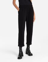 Cigaretės kelnės - Užlenktas kraštas - juodas