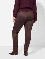 Leggings - Wildlederimitat - dunkelbraun