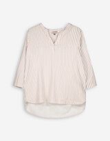 Bluse - Leinen-Mix