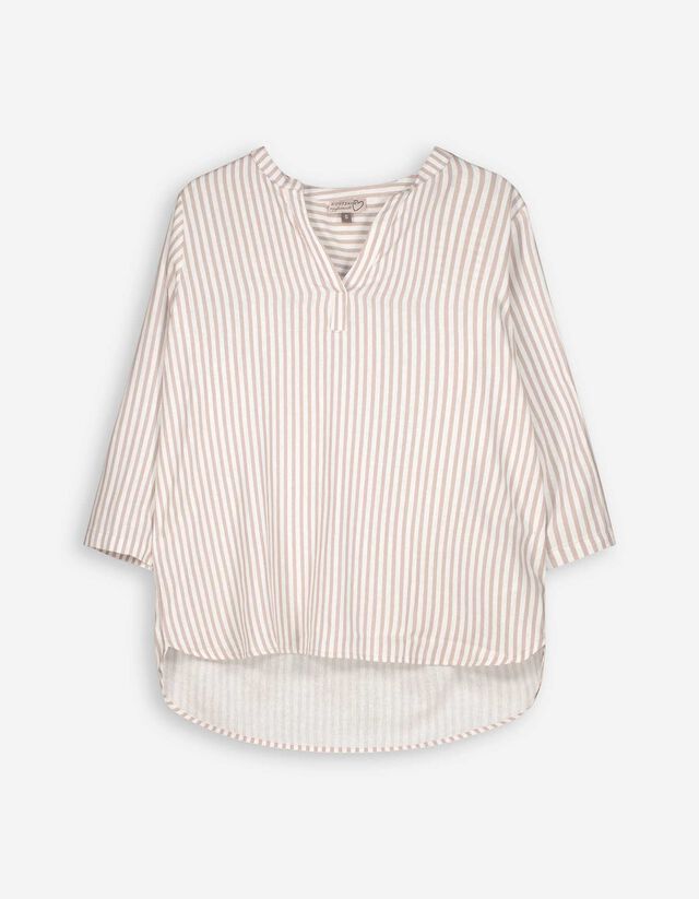 Bluse - Leinen-Mix