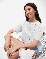 Tričko - Osázené nýtky - bílá