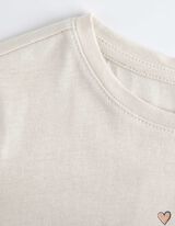 Marškinėliai - Blizgus paveikslėlis - smelio spalvos