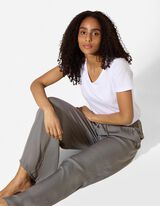 Pyjamahose - Satin - Khaki
