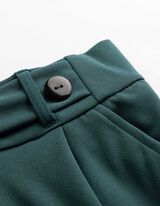 Pantalon - Fermeture &eacute;lastique - Vert fonc&eacute;
