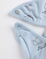 Set composto da T-shirt, pantaloni e bavaglino - Stampa - beige