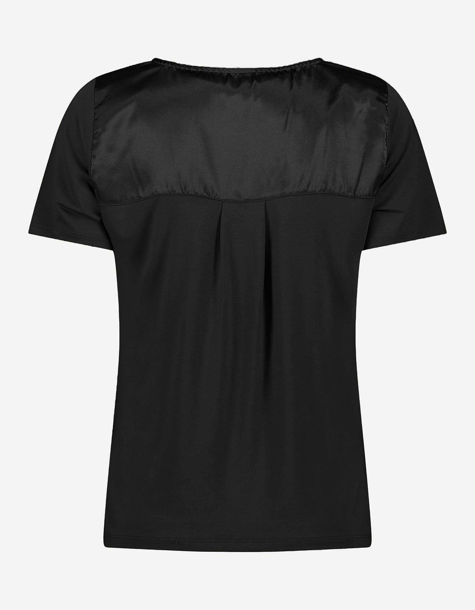 T-shirt - Viscose m&eacute;lang&eacute;e - Noir