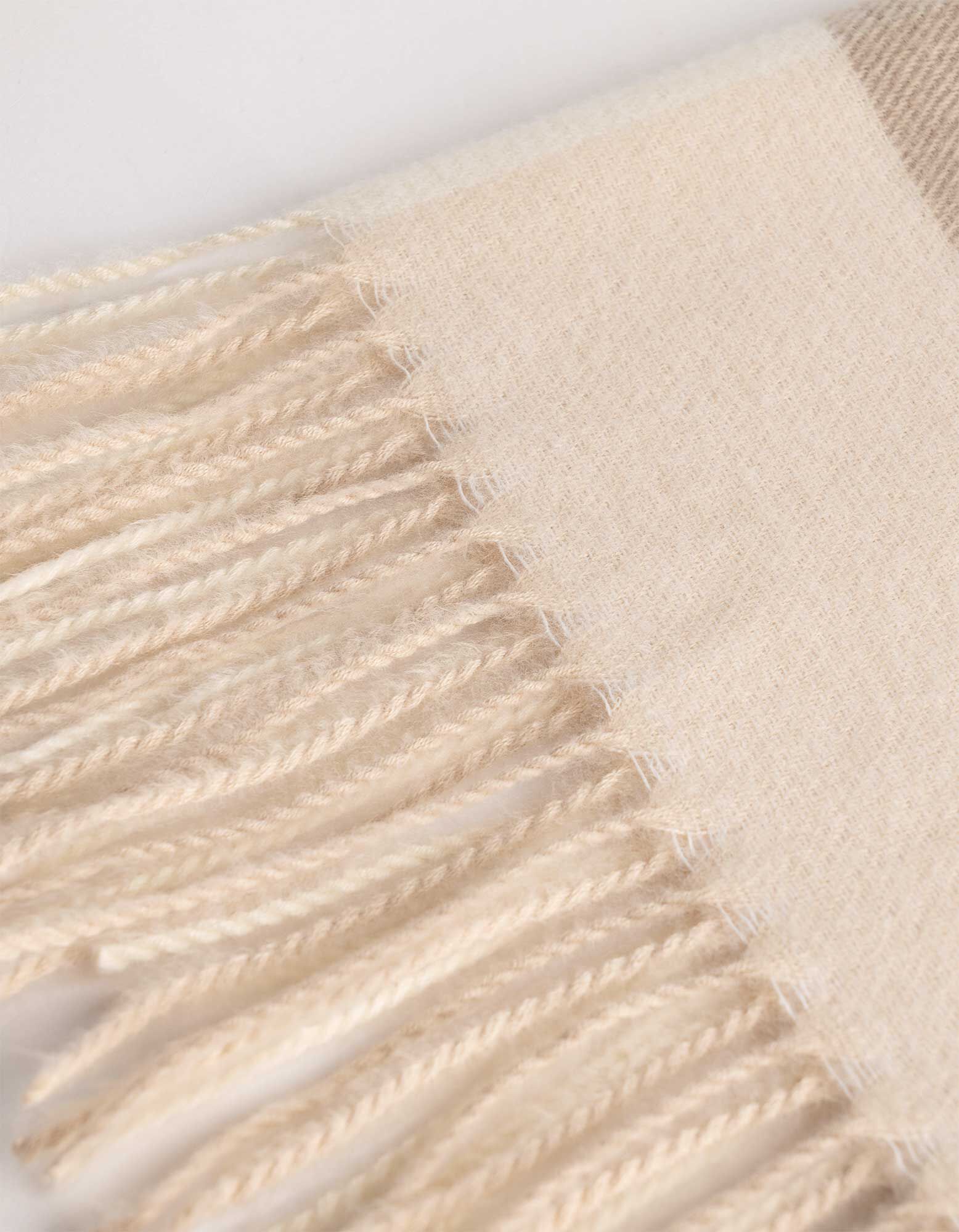 Schal - Karomuster - Beige