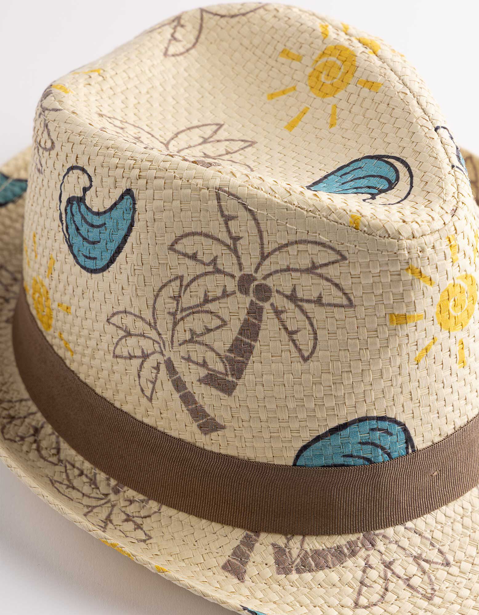 Chapeau d&rsquo;&eacute;t&eacute; - Imprim&eacute; all-over - beige