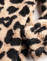 Sweatjacke - Pl&uuml;sch - Beige