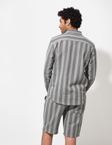 Hemd - Streifen - dunkelgrün