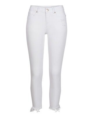 Damen 7/8 Jeans mit fransigen Abschl&uuml;ssen