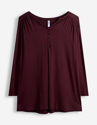 Blusenshirt - Viskose-Mix - Lila