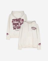 Hoodie - Rückenprint - weiß