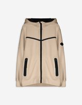 Sweatjacke - Color-Blocking - beige