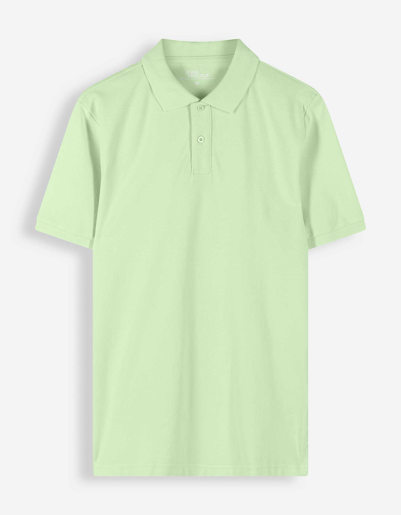 Poloshirt - einfarbig - Lime
