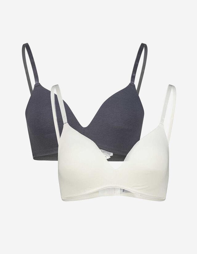 Sutien soft - Pachet de 2 - Gri inchis