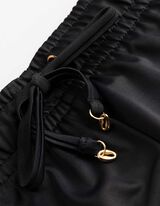 Short de bain - Ceinture &eacute;lastique - Noir