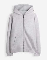 Sweatjacke - Oversized Fit - Hellgrau