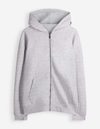 Sweatjacke - Oversized Fit - Hellgrau