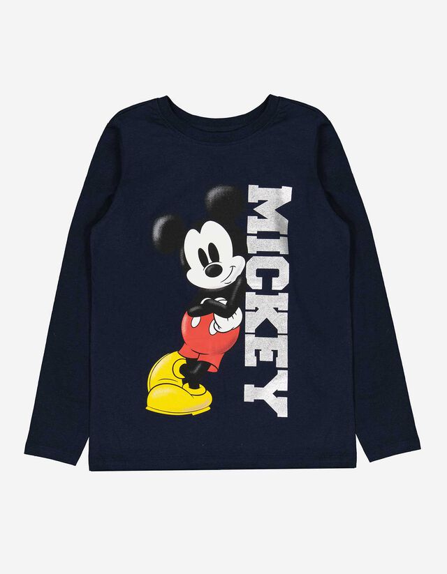 Bluză de corp cu mânecă lungă - Mickey Mouse - Albastru inchis